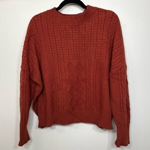 Rust Cable Knit Sweater size XL